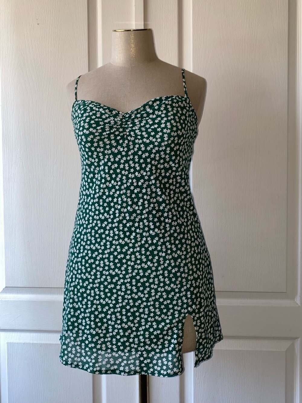 Princess Polly Green Floral Mini Dress Size US 8